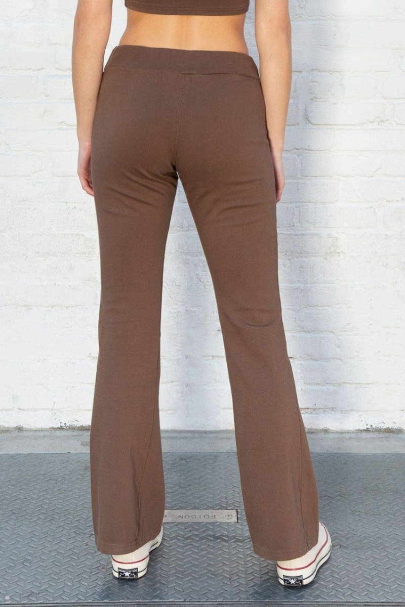 Pantalon Brandy Melville Hillary Yoga Chocolat | IQW-33584573